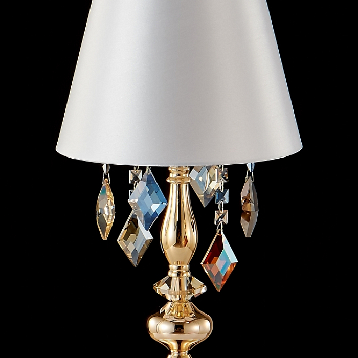 Настольная лампа Crystal Lux MERCEDES LG1 GOLD/COLOR