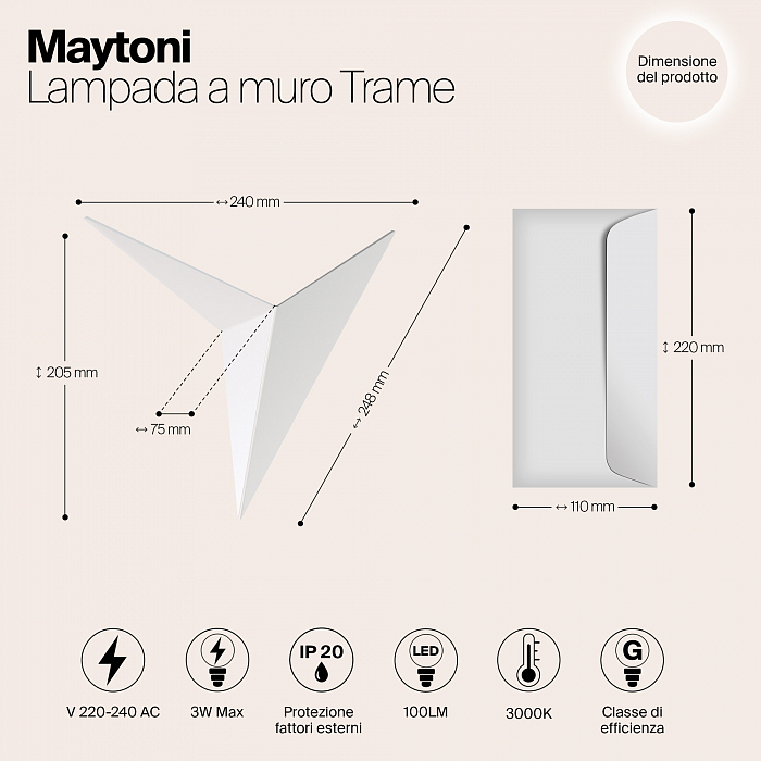 Бра Maytoni C808WL-L3W