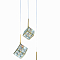 Светильник NewRgy 6009E/3A GOLD+CLEAR
